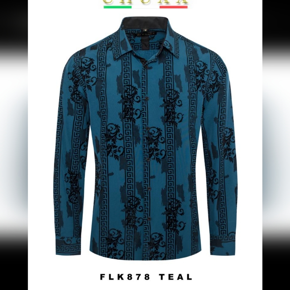 878 b3 teal long sleeve shirt